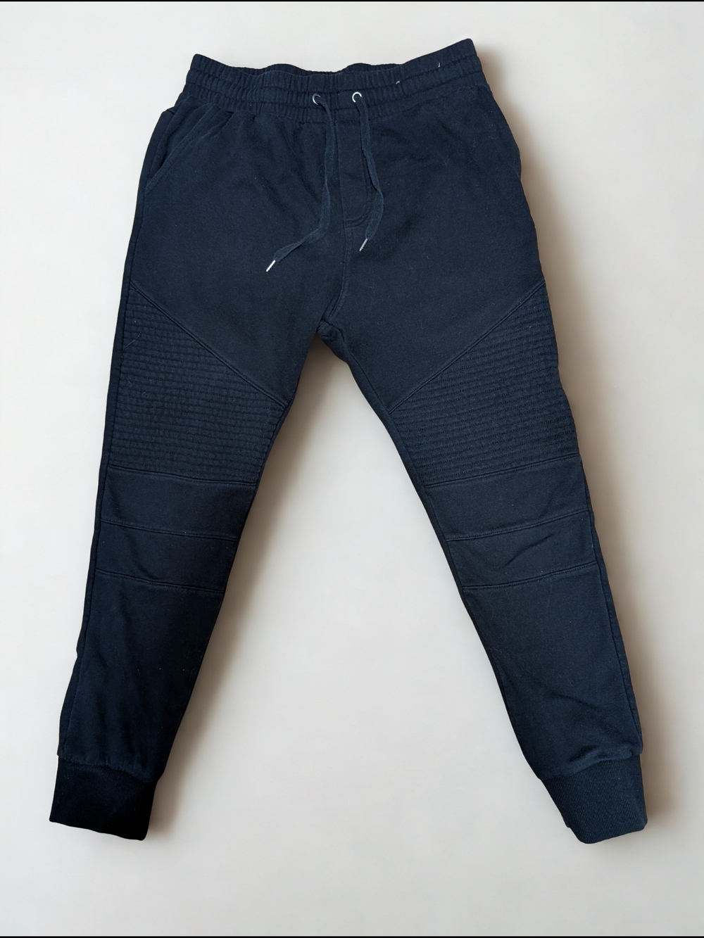 2/$21 | Urban Heritage Black Moto Jogger Sweatpants (L) – Ribbed Knee Panels